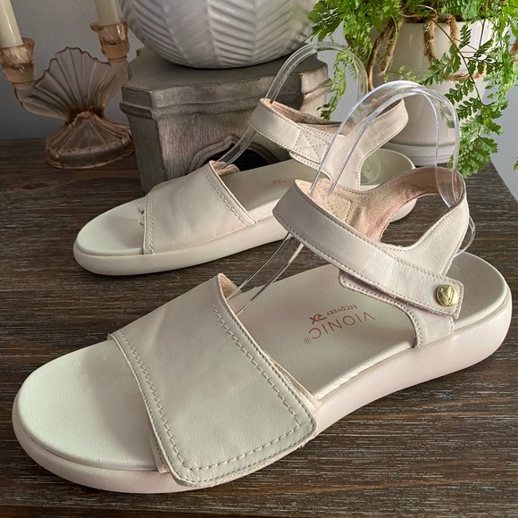 Vionic Awaken RX Sandals Comfortable Recovery Sandals Shoes Womens White - Picture 2 of 11